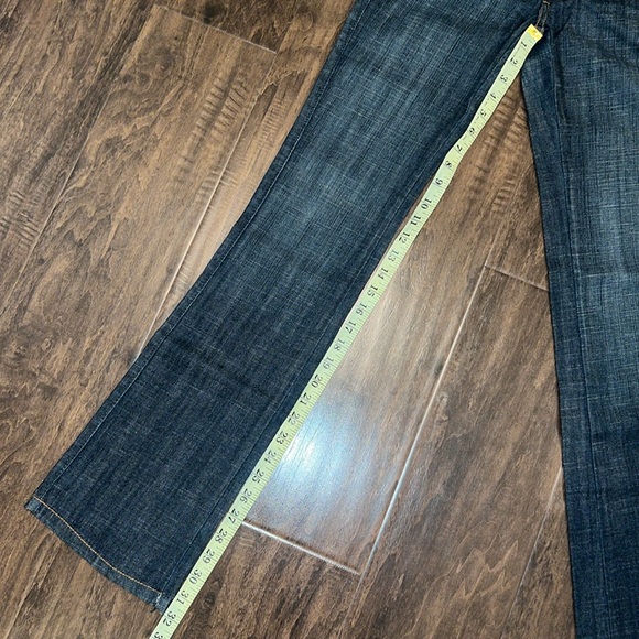 Frankie B 0 Blue Denim Jeans Straight Leg Pants Low Rise - Picture 7 of 8